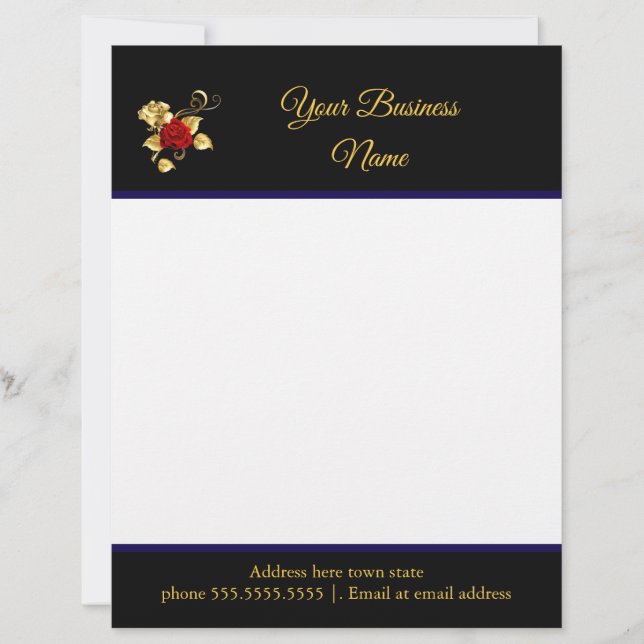 Letterhead rode roos business 2 briefhoofd (Voorkant)