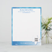 Letterhead Sjabloon Blue Spa Custom Briefhoofd (Staand voorkant)