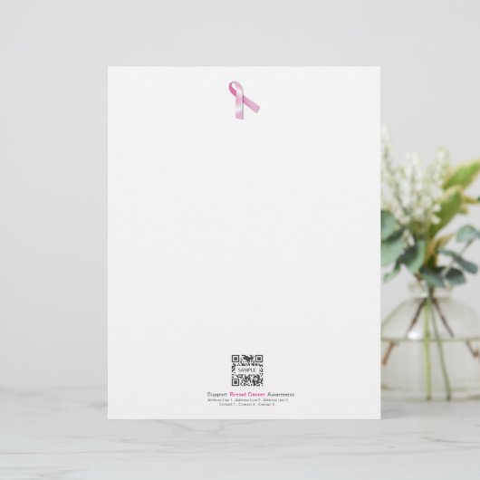 Letterhead Sjabloon Borstkanker Briefhoofd (Staand voorkant)