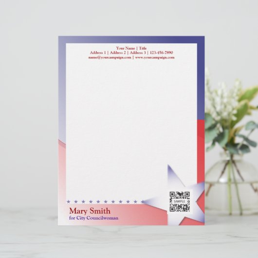 Letterhead Sjabloon Campaign Briefhoofd (Staand voorkant)