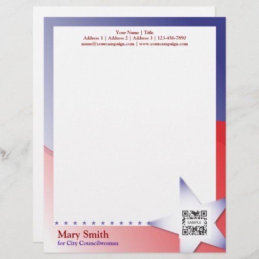 Letterhead Sjabloon Campaign Briefhoofd (Voorkant / Achterkant)