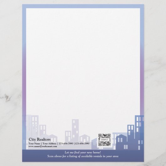 Letterhead Sjabloon City Realtors Briefhoofd (Voorkant)