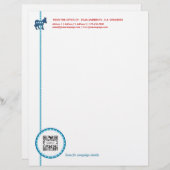 Letterhead Sjabloon Democraat Donkey Persoonlijk Briefhoofd (Voorkant / Achterkant)