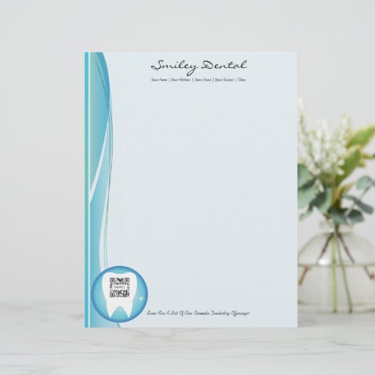 Letterhead Sjabloon Dental Custom Briefhoofd (Staand voorkant)