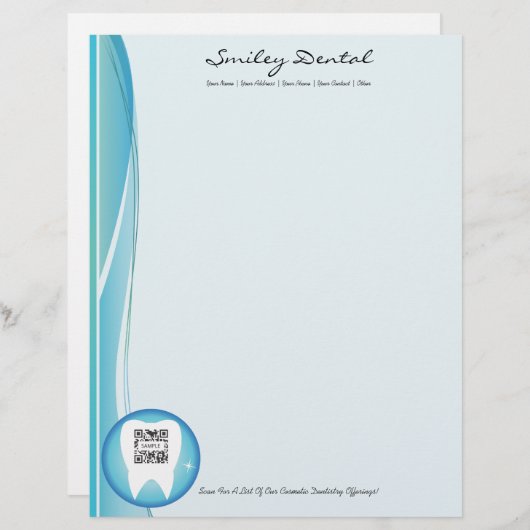 Letterhead Sjabloon Dental Custom Briefhoofd (Voorkant / Achterkant)