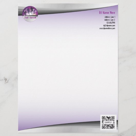 Letterhead Sjabloon Event Dance Briefhoofd Sjabloon (Voorkant)