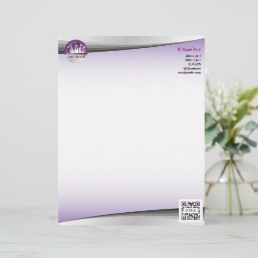 Letterhead Sjabloon Event Dance Briefhoofd Sjabloon (Staand voorkant)