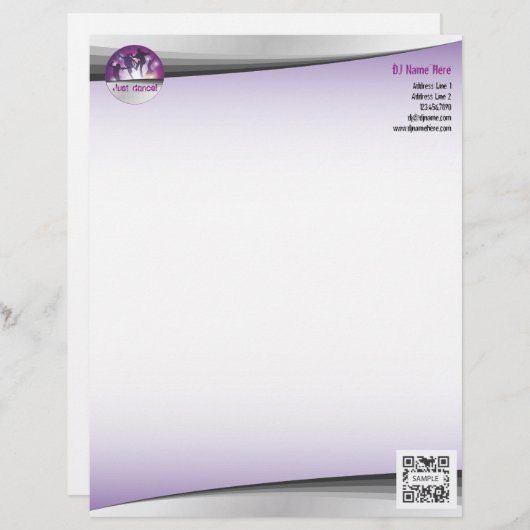 Letterhead Sjabloon Event Dance Briefhoofd Sjabloon (Voorkant / Achterkant)