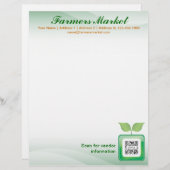 Letterhead Sjabloon Farmer's Market Briefhoofd Sjabloon (Voorkant / Achterkant)