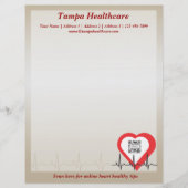 Letterhead Sjabloon Hartgezondheid Custom Briefhoofd (Voorkant)