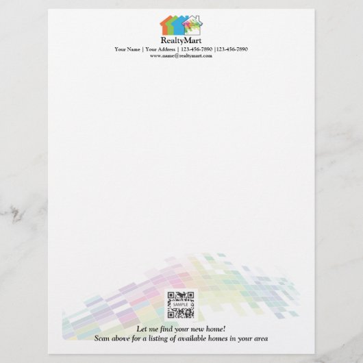 Letterhead Sjabloon House Real Estate Gepersonaliseerd Briefhoofd (Voorkant)