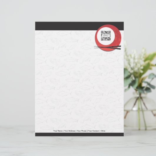 Letterhead Sjabloon Japans restaurant Briefhoofd (Staand voorkant)