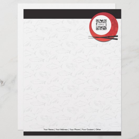 Letterhead Sjabloon Japans restaurant Briefhoofd (Voorkant / Achterkant)