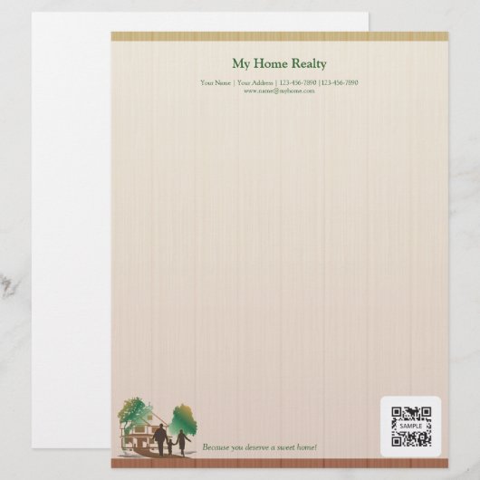 Letterhead Sjabloon Mijn thuisomgeving Briefhoofd Sjabloon (Voorkant / Achterkant)