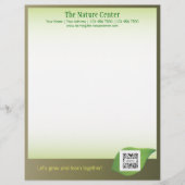 Letterhead Sjabloon Natuur Center Briefhoofd Ontwerp (Voorkant)