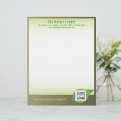 Letterhead Sjabloon Natuur Center Briefhoofd Ontwerp (Staand voorkant)