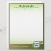 Letterhead Sjabloon Natuur Center Briefhoofd Ontwerp (Voorkant / Achterkant)