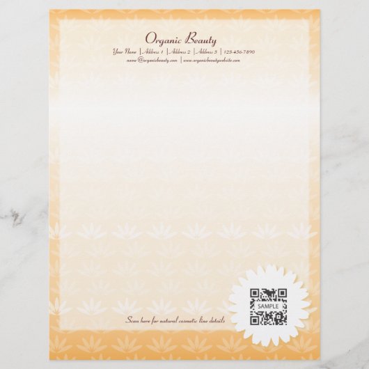 Letterhead Sjabloon Organic Beauty Gepersonaliseerd Briefhoofd (Voorkant)