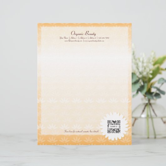 Letterhead Sjabloon Organic Beauty Gepersonaliseerd Briefhoofd (Staand voorkant)