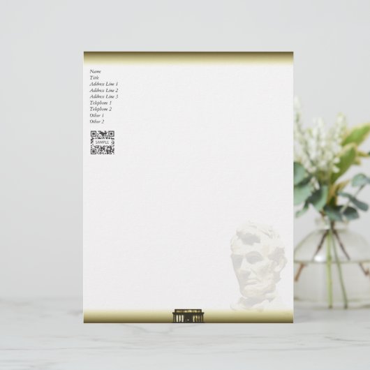 Letterhead Sjabloon President Lincoln Briefhoofd Ontwerp (Staand voorkant)