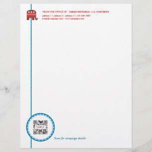 Letterhead Sjabloon Republican Elephant Custom Briefhoofd