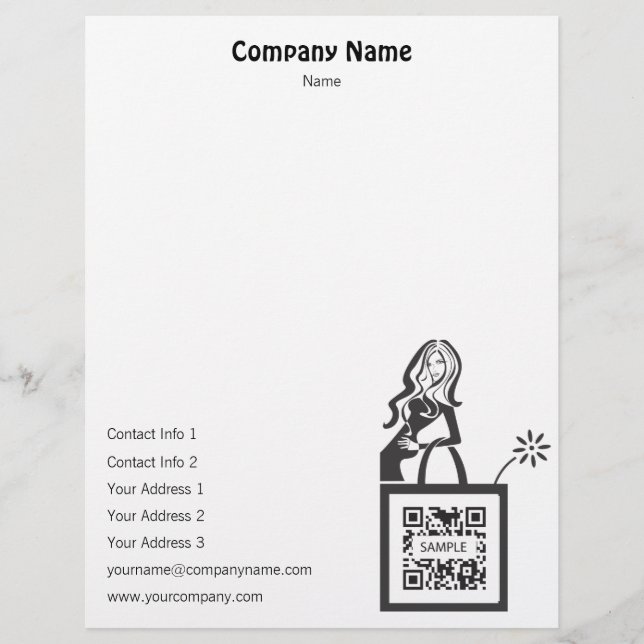 Letterhead sjabloon Shop Girl (Voorkant)