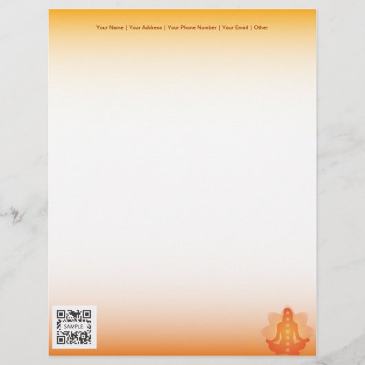 Letterhead Sjabloon Yoga Gepersonaliseerd Briefhoofd (Voorkant)
