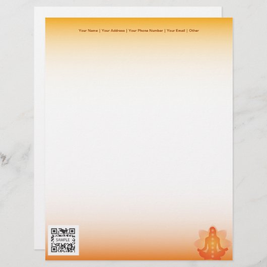 Letterhead Sjabloon Yoga Gepersonaliseerd Briefhoofd (Voorkant / Achterkant)