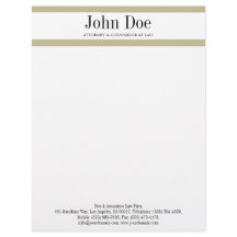 Letterhead Tan Stripes - Matching Visitekaartje