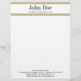 Letterhead Tan Stripes - Matching Visitekaartje Persoonlijk Briefhoofd