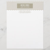LETTERHEAD trendy vet chevron streep taupe Briefhoofd Ontwerp (Voorkant)