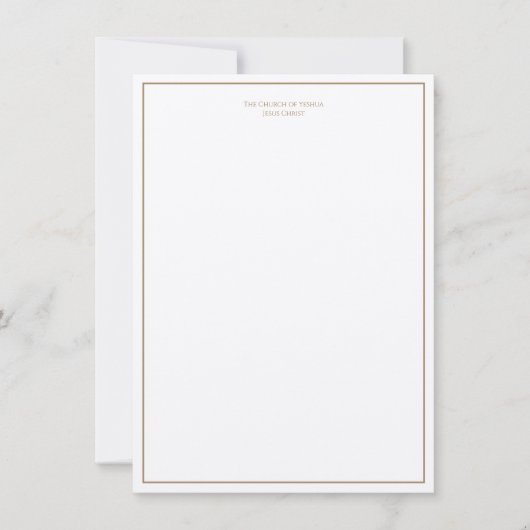 Letterhead voor de Kerk van Jezus Christus Yeshua Bedankkaart (Voorkant)