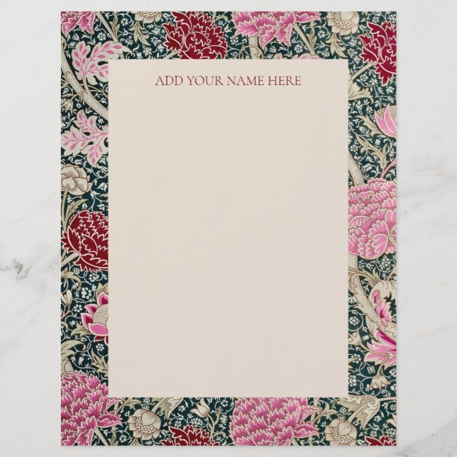 LETTERHEAD : WILLIAM MORRIS : CRAY BRIEFHOOFD (Voorkant)
