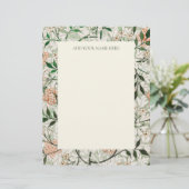 LETTERHEAD : WILLIAM MORRIS : " JASMINE " BRIEFHOOFD (Staand voorkant)