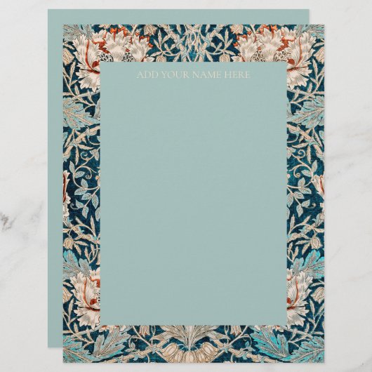 LETTERHEAD : WILLIAM MORRIS : " TULIPS " BRIEFHOOFD (Voorkant / Achterkant)