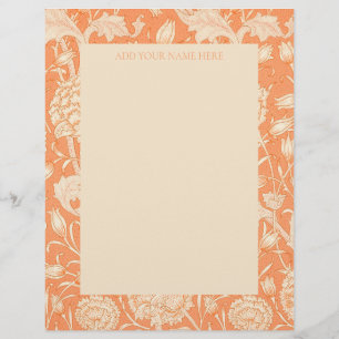 LETTERHEAD : WILLIAM MORRIS : " WILD TULIP " BRIEFHOOFD
