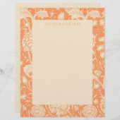 LETTERHEAD : WILLIAM MORRIS : " WILD TULIP " BRIEFHOOFD (Voorkant / Achterkant)