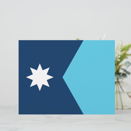 Letterhead with Flag of Minnesota, USA Briefhoofd (Staand voorkant)