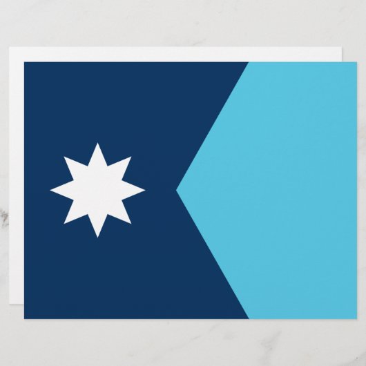 Letterhead with Flag of Minnesota, USA Briefhoofd (Voorkant / Achterkant)