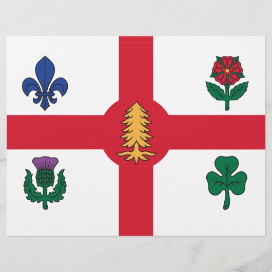 Letterhead with Flag of Montreal, Canada Briefhoofd (Voorkant)