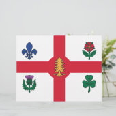 Letterhead with Flag of Montreal, Canada Briefhoofd (Staand voorkant)