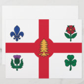Letterhead with Flag of Montreal, Canada Briefhoofd (Voorkant / Achterkant)