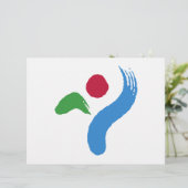 Letterhead with Flag of Seoul, South Korea Briefhoofd (Staand voorkant)