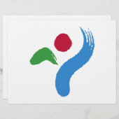 Letterhead with Flag of Seoul, South Korea Briefhoofd (Voorkant / Achterkant)