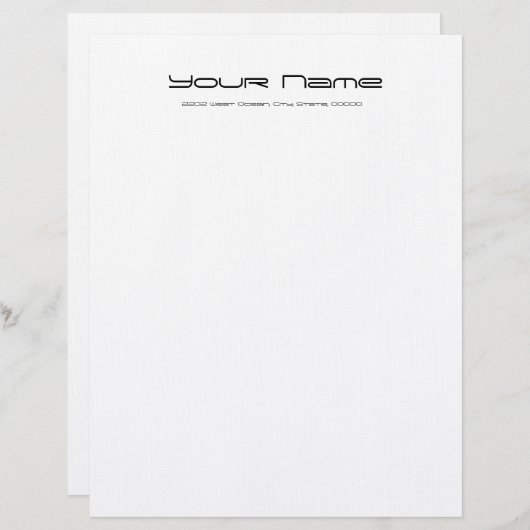 Letterhoofd Briefpapier linnenpapier/wit Custom Briefhoofd (Voorkant / Achterkant)