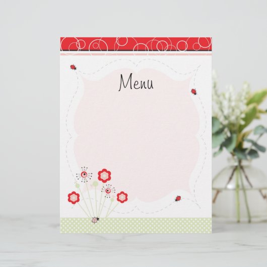 Letterhoofd of menu (Staand voorkant)