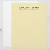 Letterhoofdpapier/lt Gold Color (Voorkant / Achterkant)