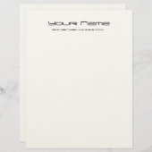 Letterhoofdschoeisel/crèmekleurig papier persoonlijk briefhoofd (Voorkant / Achterkant)