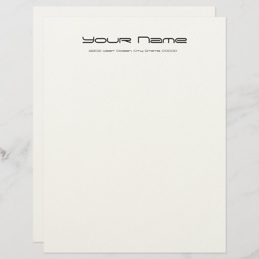 Letterhoofdschoeisel/crèmekleurig papier persoonlijk briefhoofd (Voorkant / Achterkant)
