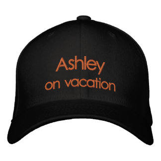 Lettering Ashley op vakantie Geborduurde Pet